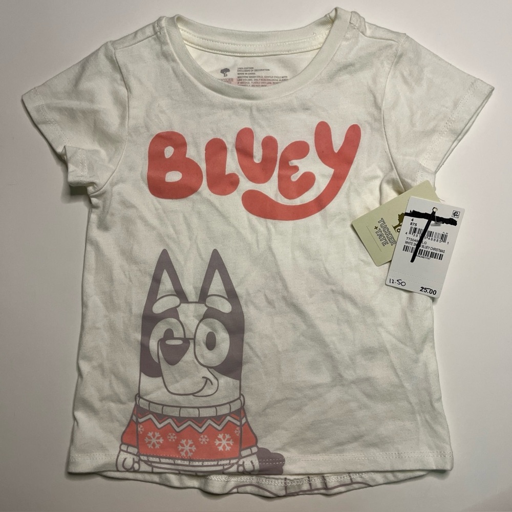 Tucker & Tate Bluey Holiday Hooray Christmas Shirt NWT